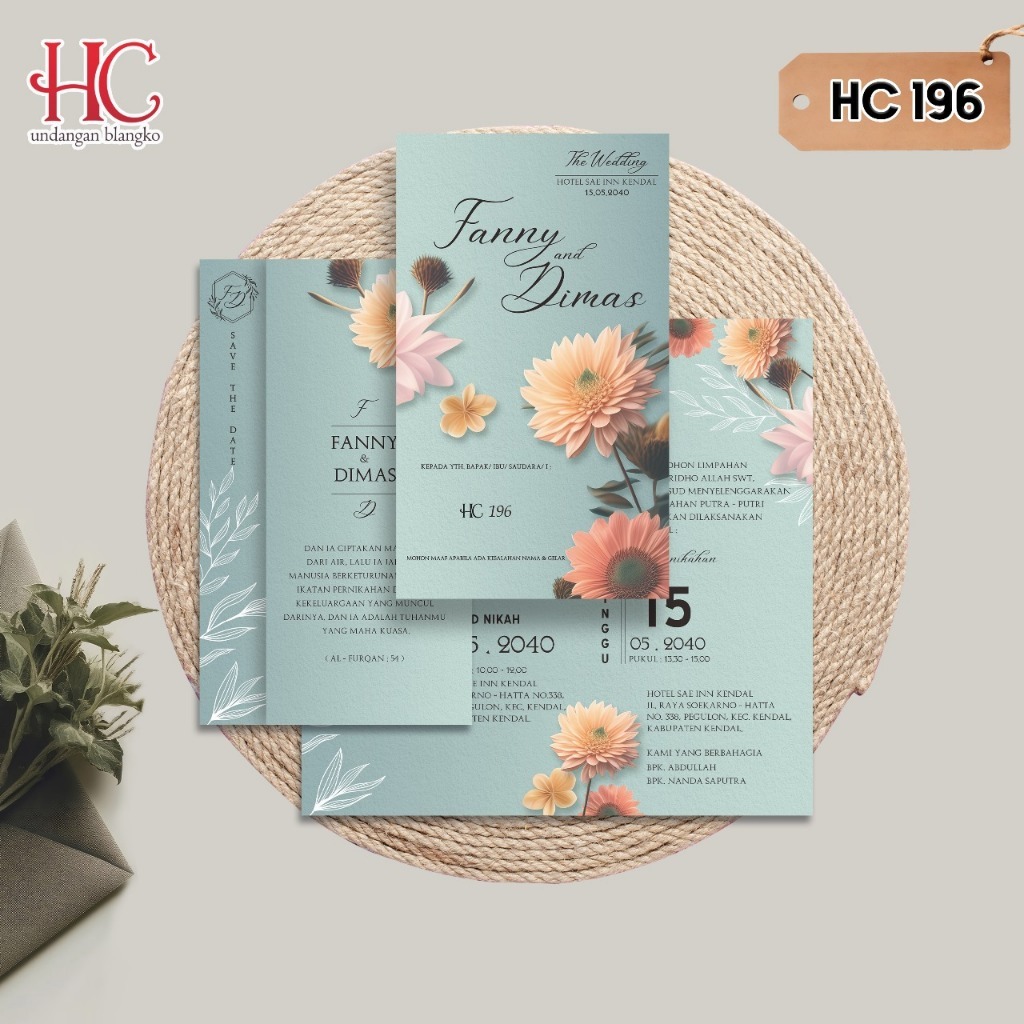 Blangko Undangan HC 196 | Blangko Undangan Murah | Blangko Undangan | Blangko Kosong