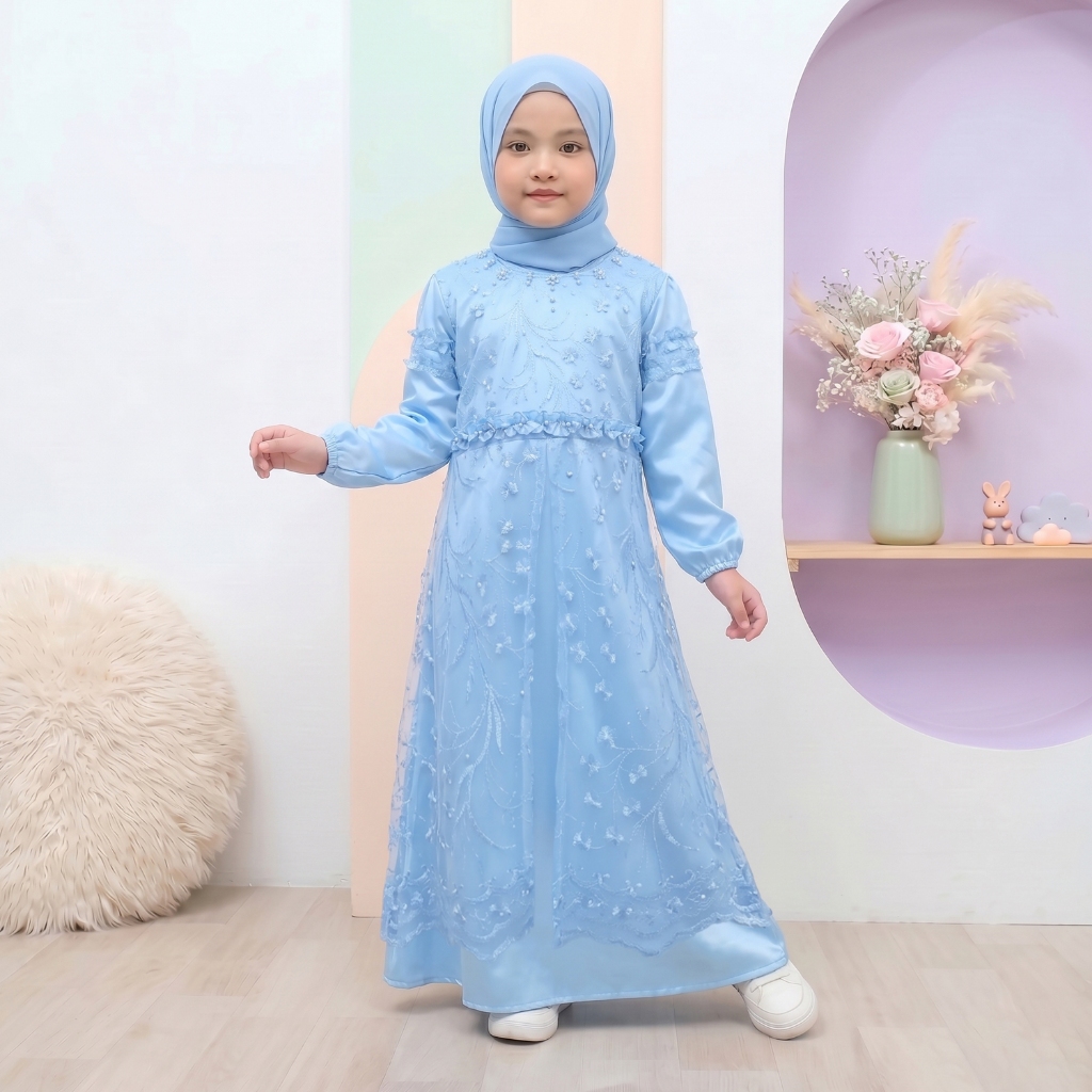 GAMIS ANAK SYIFA / GAMIS KIDS PEREMPUAN / GAMIS MUSLIM / PAKAIAN KONDANGAN ANAK PEREMPUAN