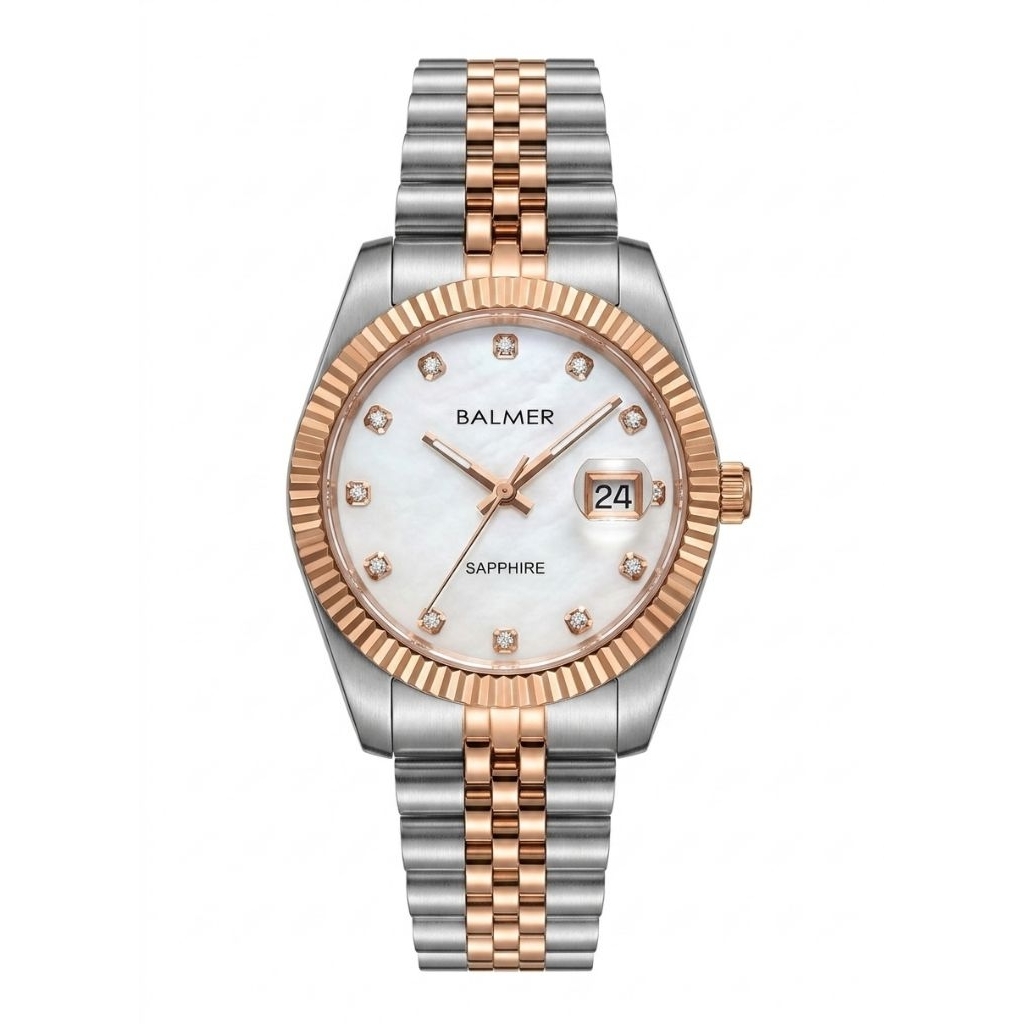 Jam Tangan Balmer 8172 Rantai Silver Kombinasi Rosegold Original