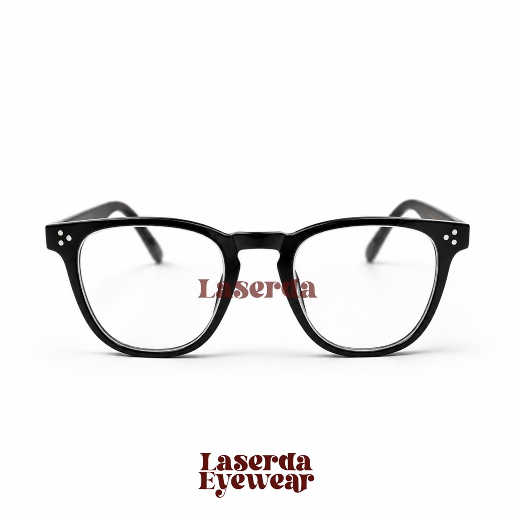 LASERSA VINCENZO - Frame Kacamata Pria Wanita Classic Lensa Antiradiasi Blueray Photocromic