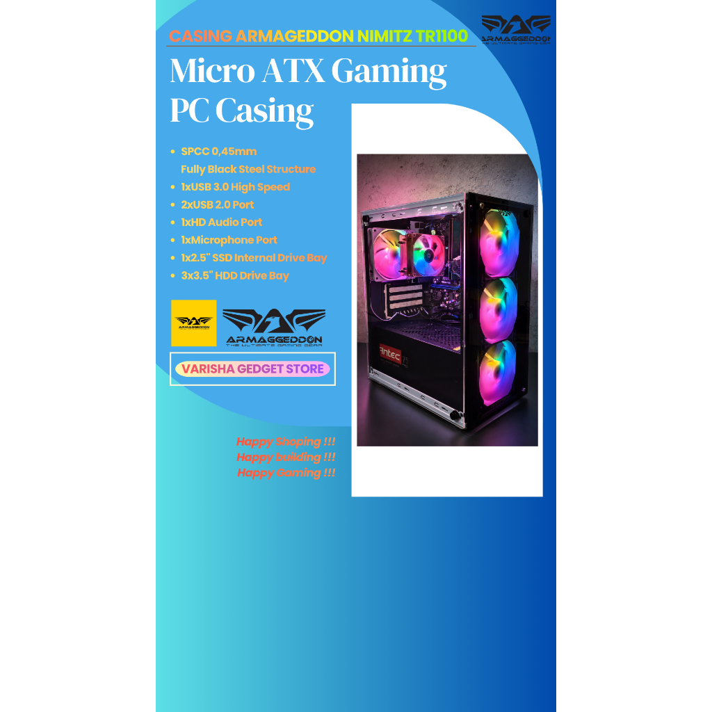 ARMAGEDDON NIMITZ TR1100 CASING PC CASE - PUTIH