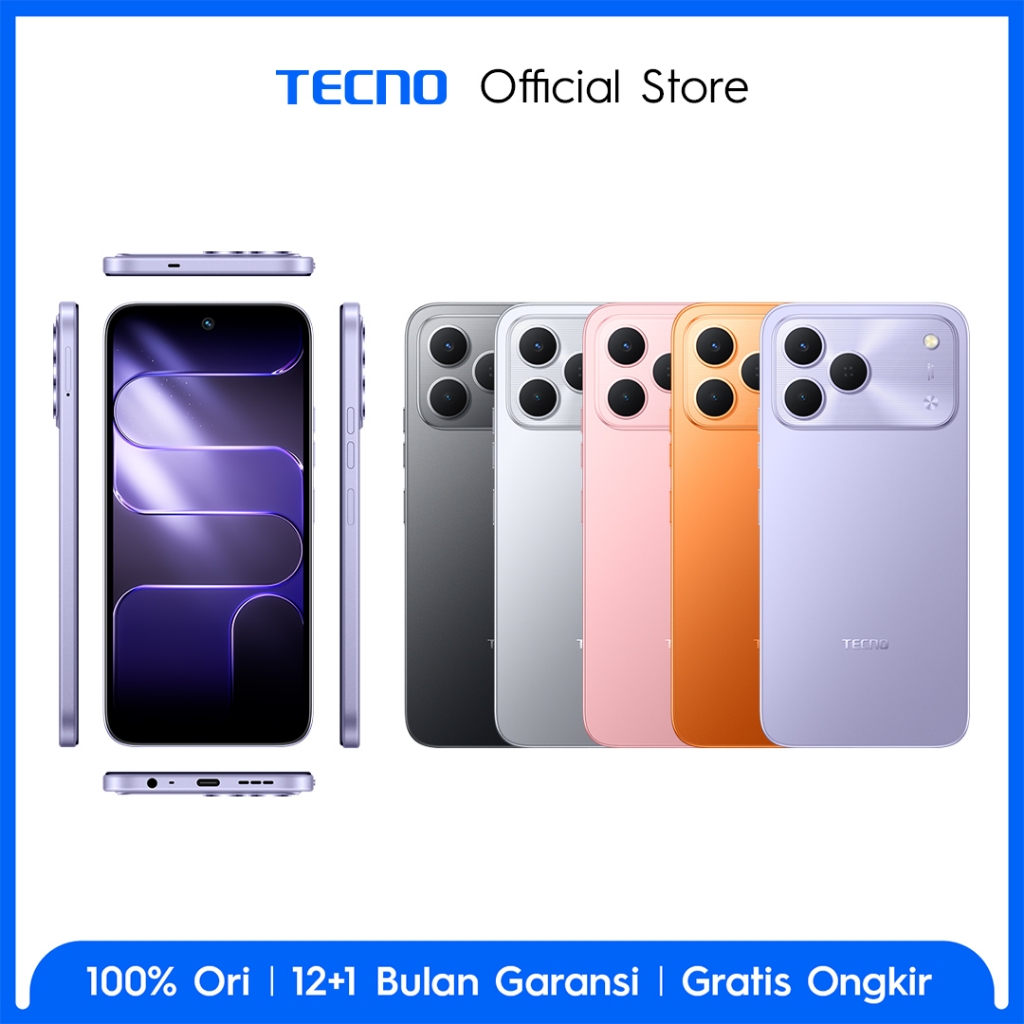 TECNO SPARK 50 - 6+12GB*/128GB, 7000mAh Mega Battery, 50MP AI Camera + FlashSnap, 120Hz 6.78' Smooth Display, IP64 High Durability - SPARK 50 - Gambar 2