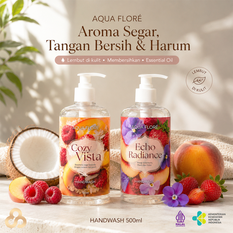 [MIX 2 PRODUK] 1 Botol AQUA FLORE ECHO RADIANCE 500ML + 1 Botol AQUA FLORE COZY VISTA 500ML