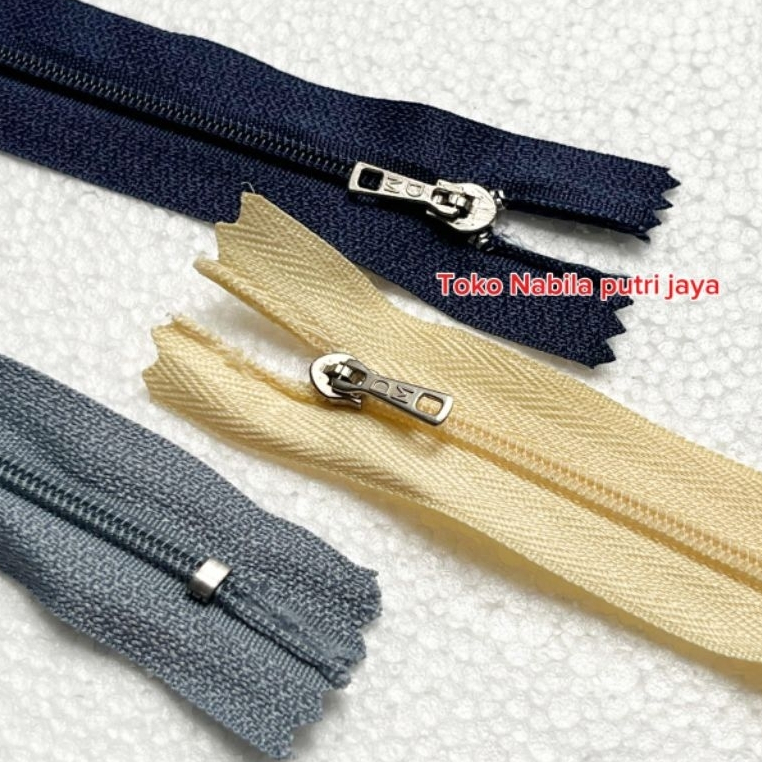 DMJ- 1 lusin resleting celana katun 7 inch, resleting celana bahan, resleting lusinan