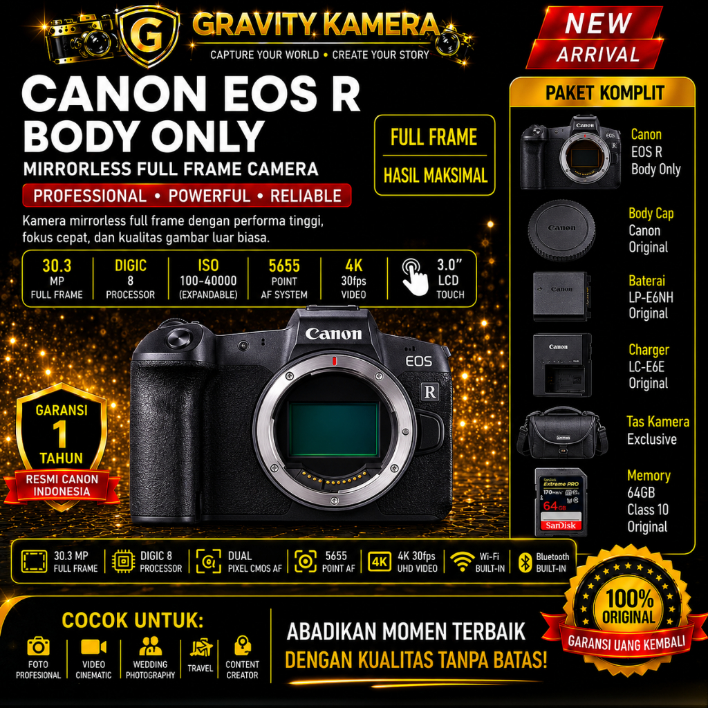 CANON EOS R MIRRORLESS CAMERA BODY ONLY / CANON EOS R BODY ONLY