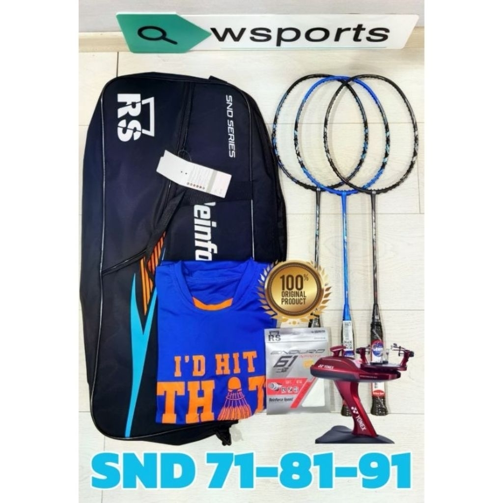 Raket Badminton RS SND 71 81 91 Smash Prof Original