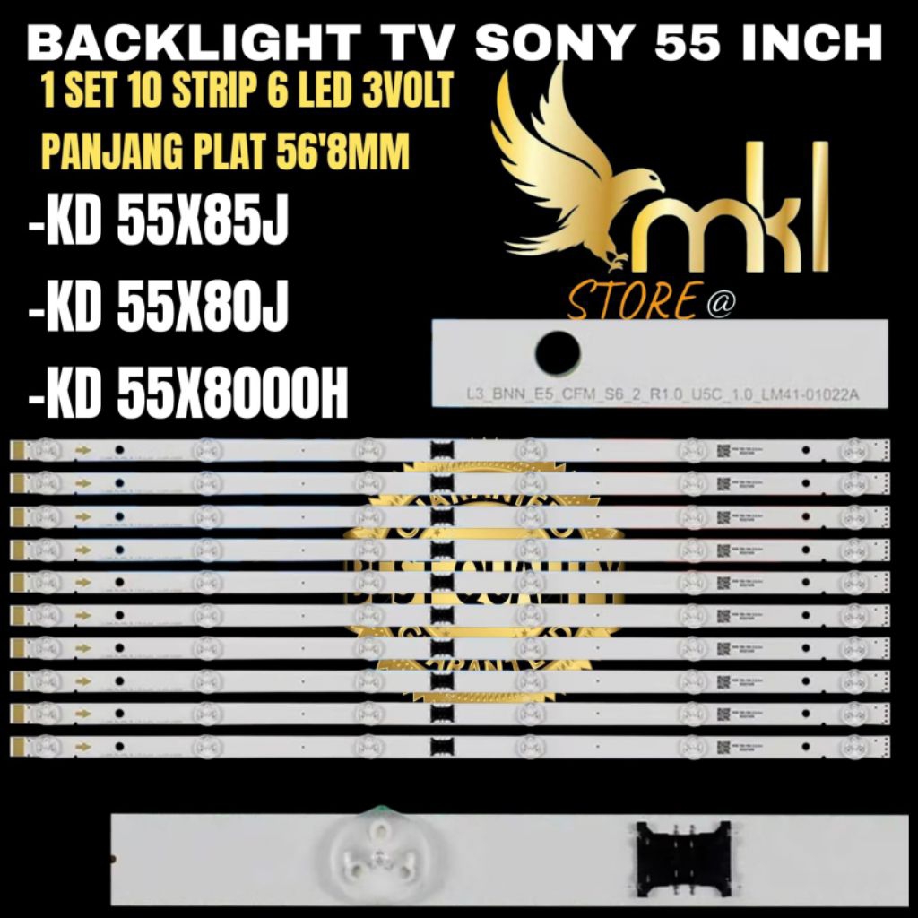 BACKLIGHT TV LED SONY 55 INCH KD-55X8000H- KD-55X85J- KD-55X80J BACKLIGHT TV SONY 55 INCH