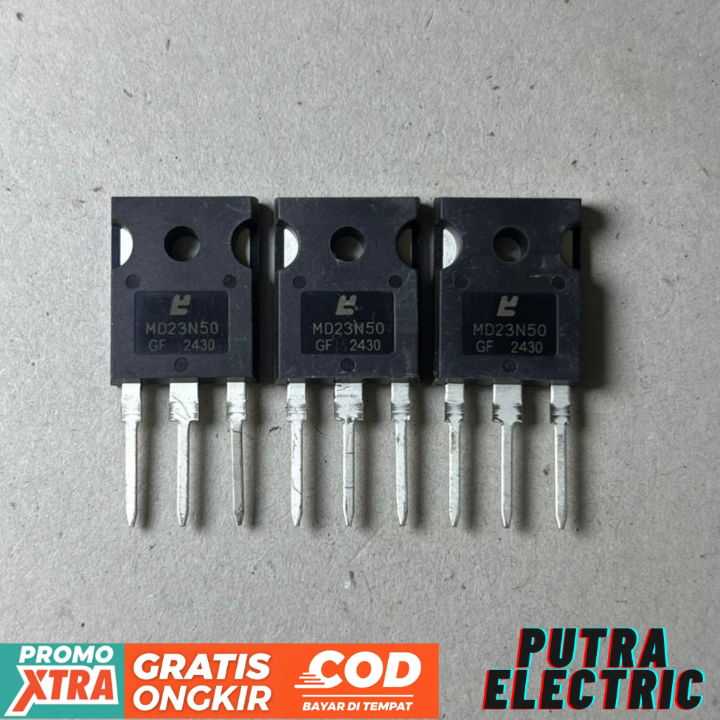 MOSFET MD 23N50 E ASLI ORIGINAL IC TRANSISTOR 23N 50 KUALITAS BAIK