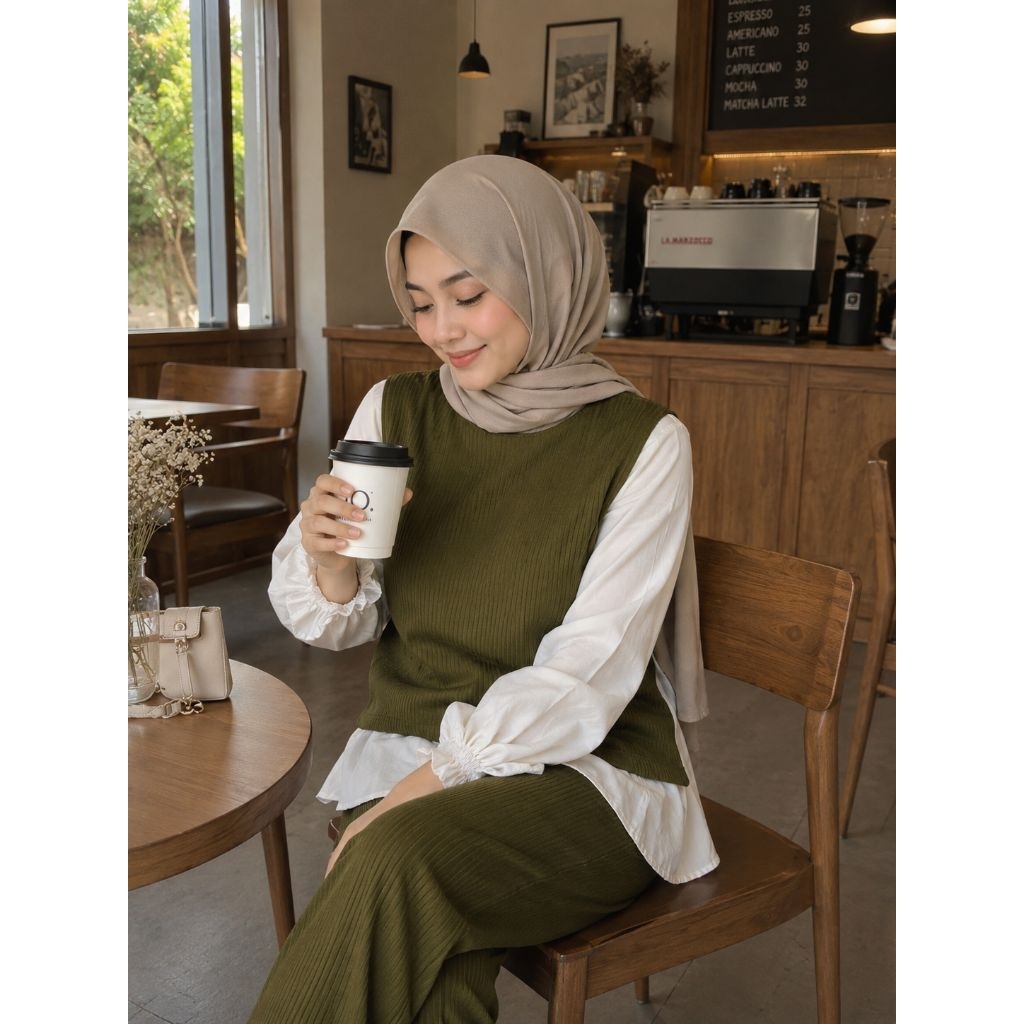 Prelovedku / oneset setelan rajut knit sweater celana cutbray / Baju One Set  / Stelan Setelan