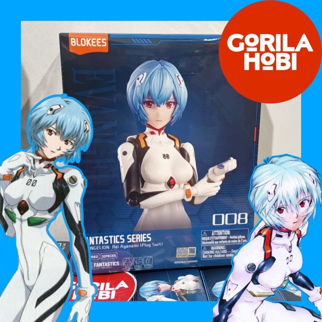 BLOKEES EVANGELION FANTASTICS SERIES EVANGELION REI AYANAMI (PLUG SUIT) figure model kit