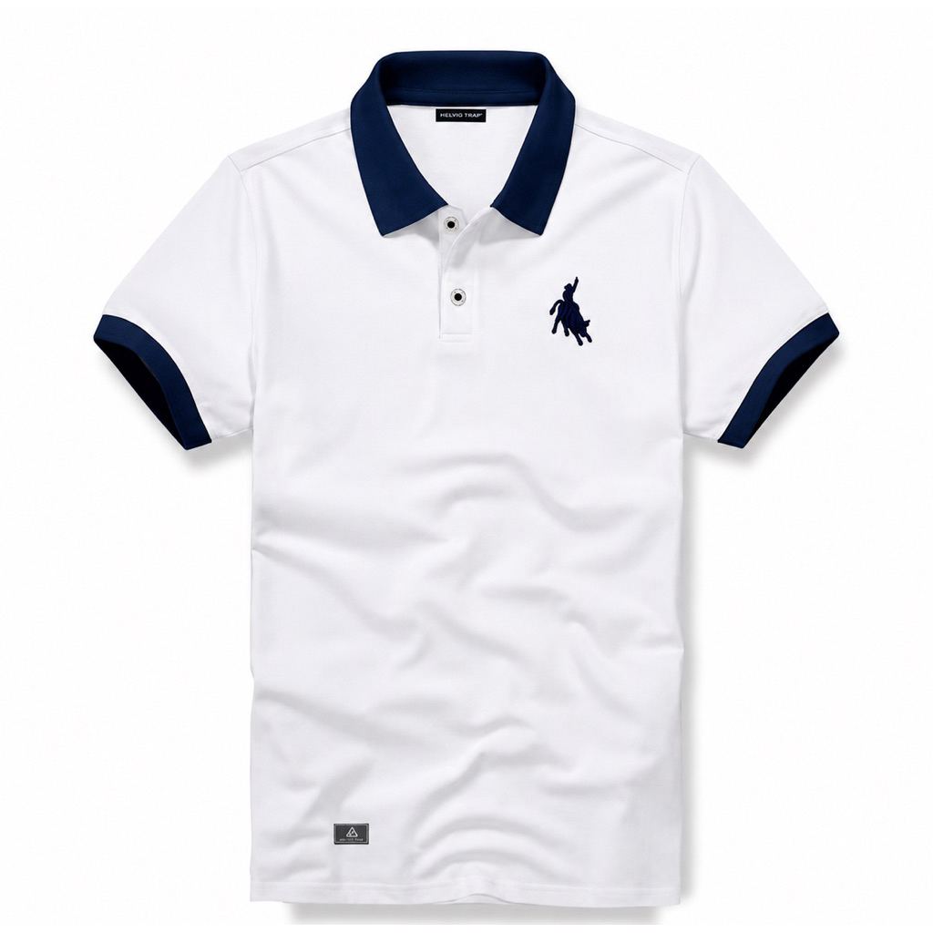 Polo Shirt Pola Warna Premium Kaos kerah Polo Pria Lengan Pendek Kerah