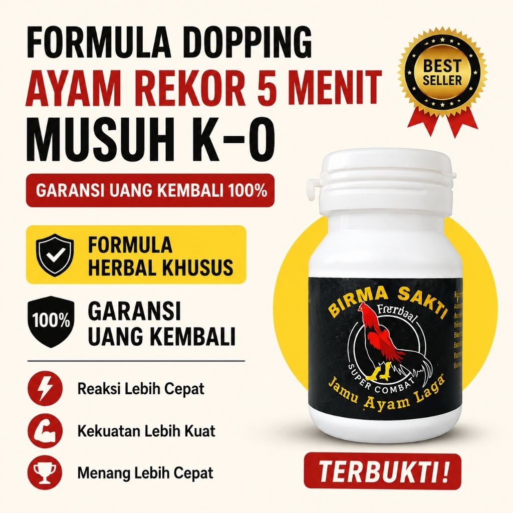DOPING HERBAL AYAM LAGA BIRMA SAKTI ISI 30 KAPSUL ORIGINAL PRODUCT THAILAND suplement ayam bangkok v