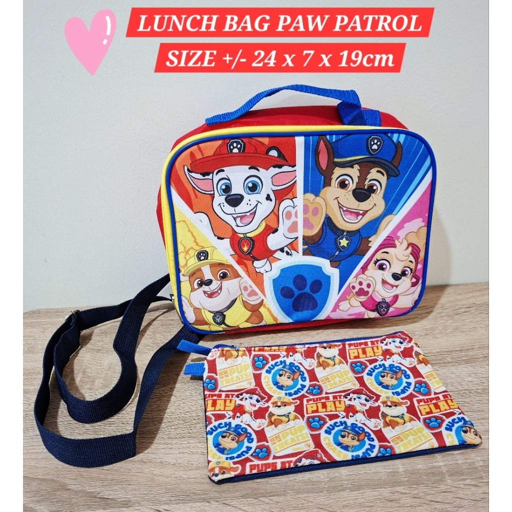 tas bekal paw patrol lunch bag paw patrol tas bekal tali panjang karakter paw patrol tas bekal chase