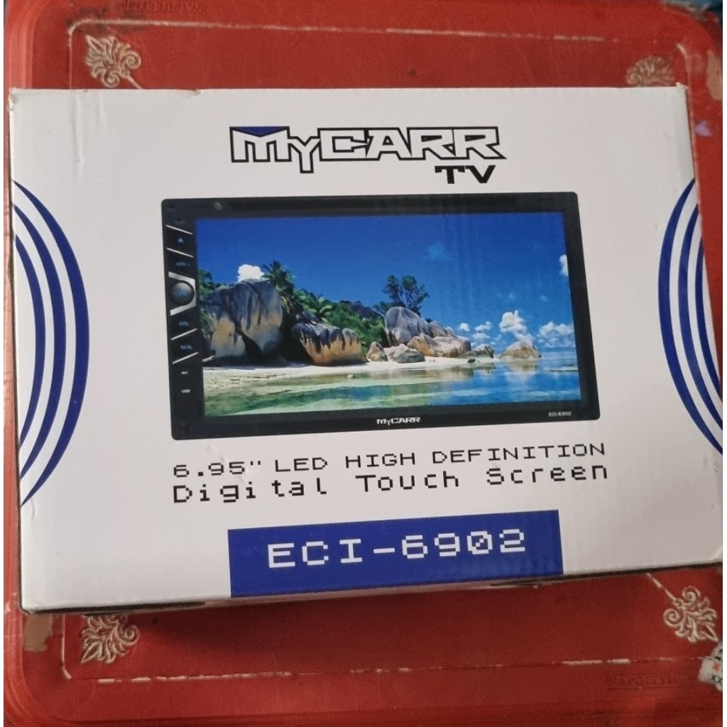 TV mobil 7inchi head unit 2din dvd mp3 vcd cd player