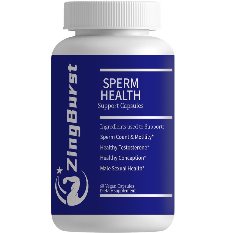 ZingBurst Sperm Health 60 Vegan Capsules - Suplemen Kesehatan Sperma, Mendukung Jumlah & Motilitas S