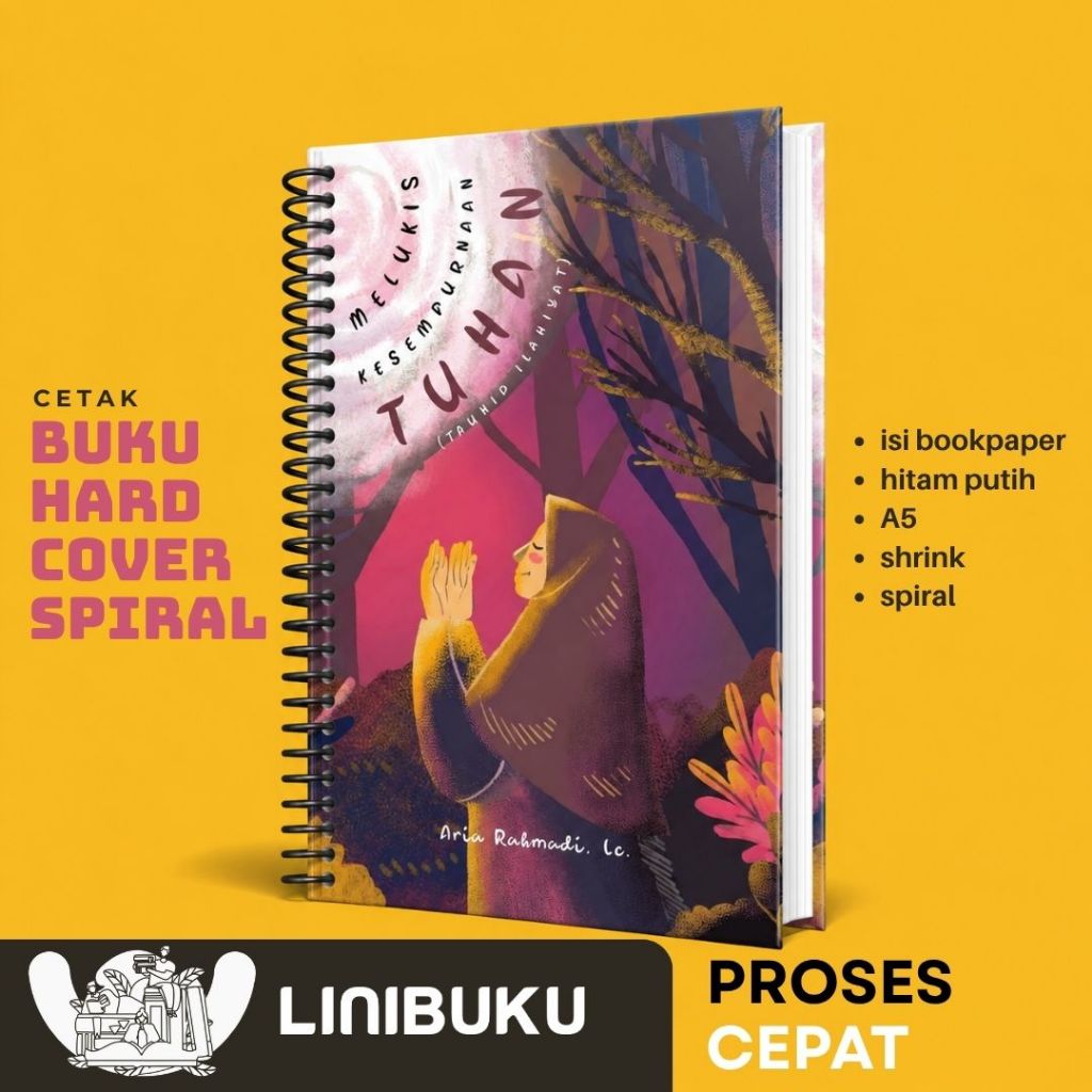 Cetak Buku Hardcover Jilid Spiral A5 / Hitam Putih