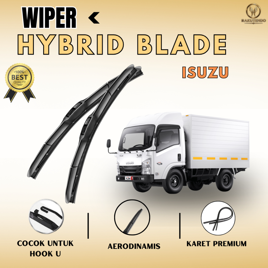 Wiper Mobil Model Hybrid Blade Mitsubshi Truk ISUZU Sepasang Kanan Dan Kiri