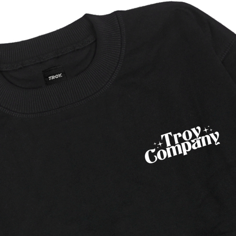 Troy Company Sweater Pria Hitam - Dream Sweater Sweatshirt Crewneck Black SWD 3083