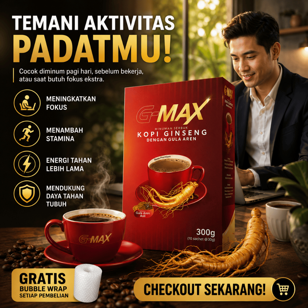 Kopi Gmax Kopi Herbal Premium untuk Dewasa Minuman Harian BPOM
