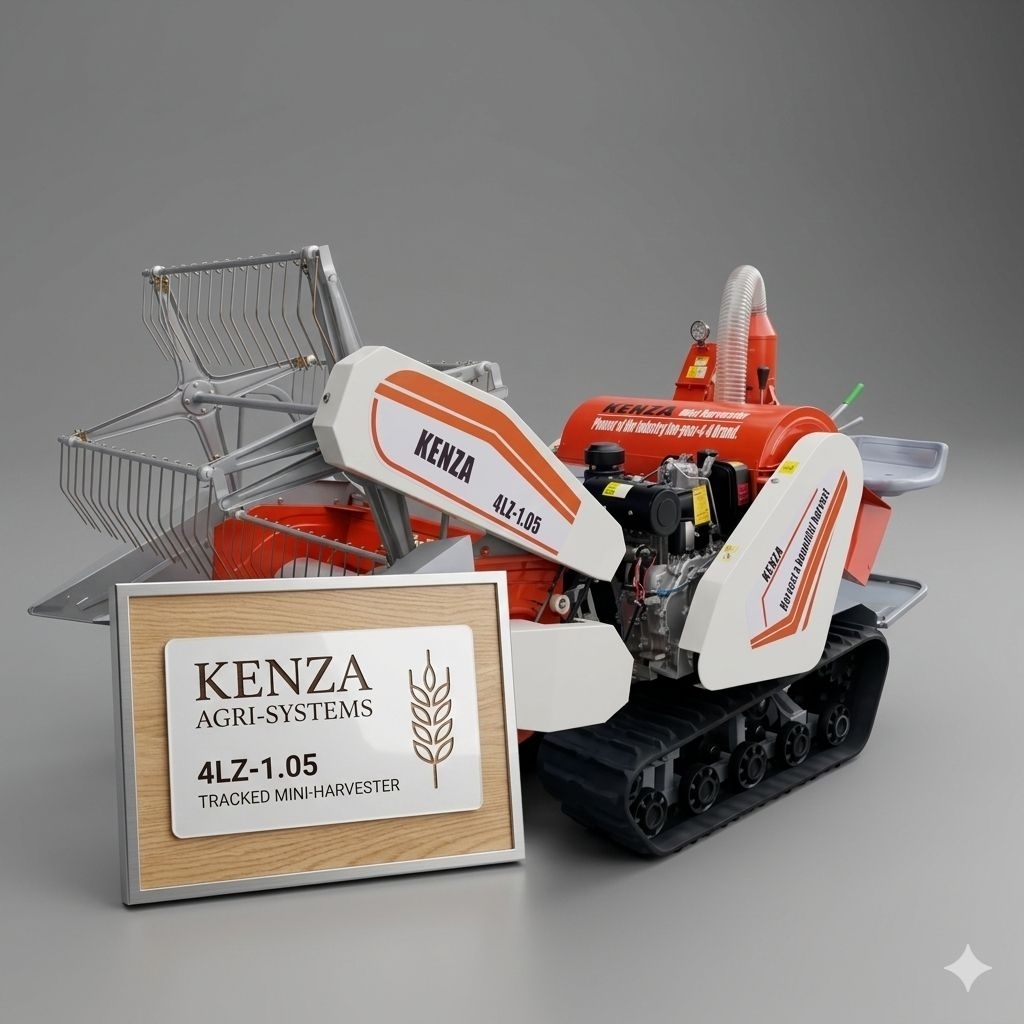 MESIN COMBI PANEN PADI, MINI COMBINE HARVESTER KENZA 1100 PH, COMBINE MINI SOLAR, TIPE TERBARU