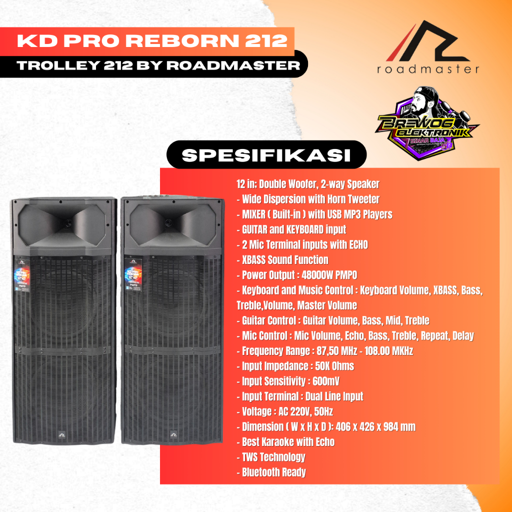 ROADMASTER KD PRO REBORN 212 GEN 2 BREWOG SINAR BAJA