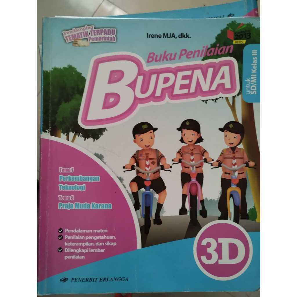 BUKU PENILAIAN BEKAS BUPENA 3D KELAS 3/III SD KURIKULUM 2013 REVISI KUALITAS BAIK