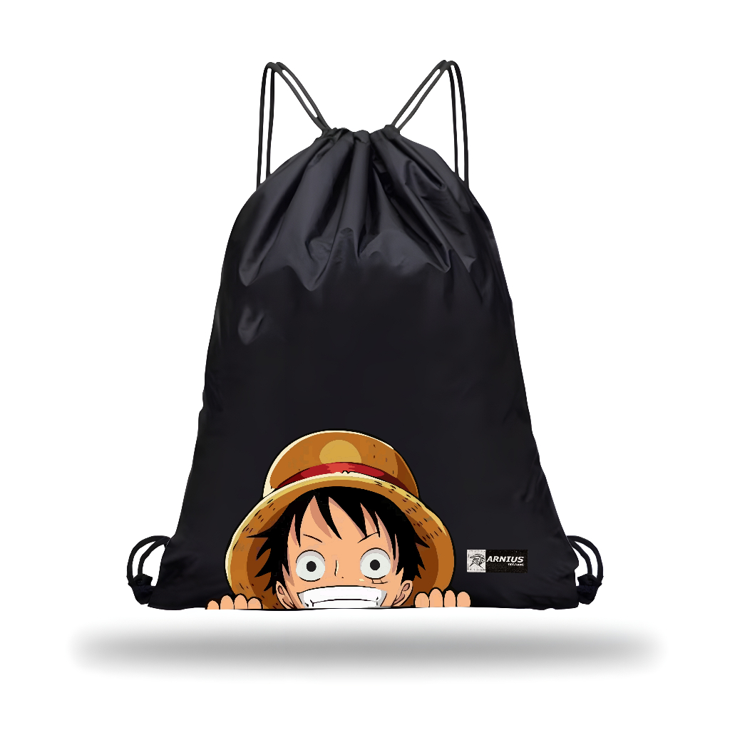 ARNIUS - Tas Stringbag Waterproof Futsal Luffy pria Wanita Unisex simple Simple
