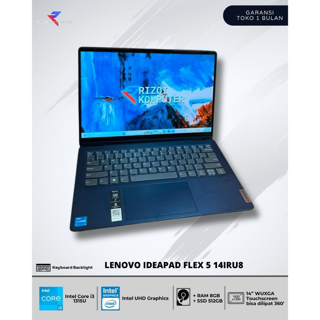 Lenovo Ideapad Flex 5 14IRU8 Intel Core i3-1315U RAM 8GB SSD 512GB mlg