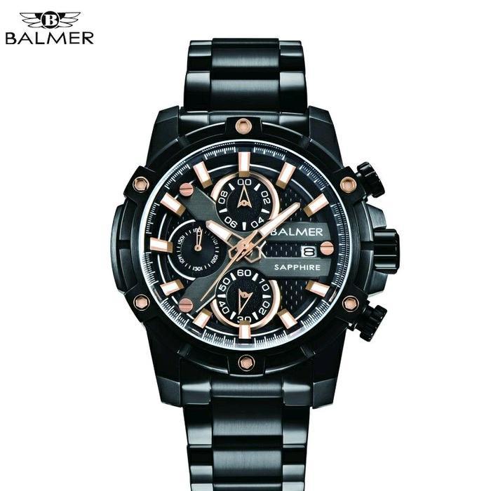 Balmer 8111 JamTangan Pria Chronograph Sapphire Glass