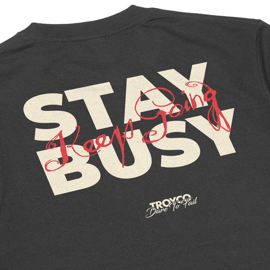 Troy Company Tshirt Dark Grey Keep Going - Kaos Pria Lengan Pendek Abu Gelap MTD 3152