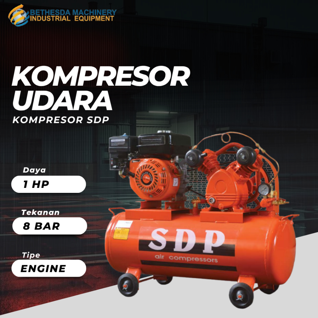 Kompresor udara 1 HP SDP Air Compressor 1 PK Bensin