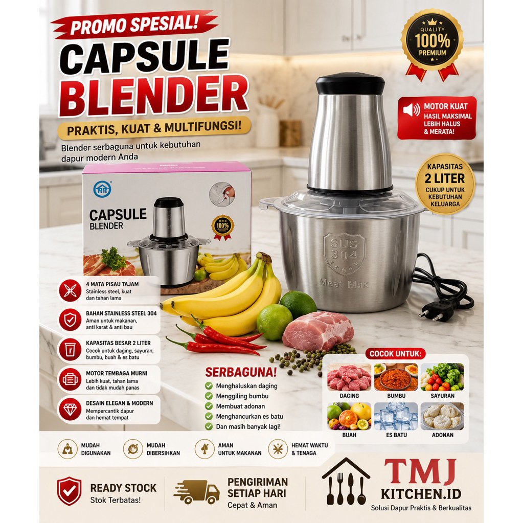 [NOCODE] BLENDER CAPSULE DAGING STAINLESS/BLENDER DAGING/BLENDER STAINLESS
