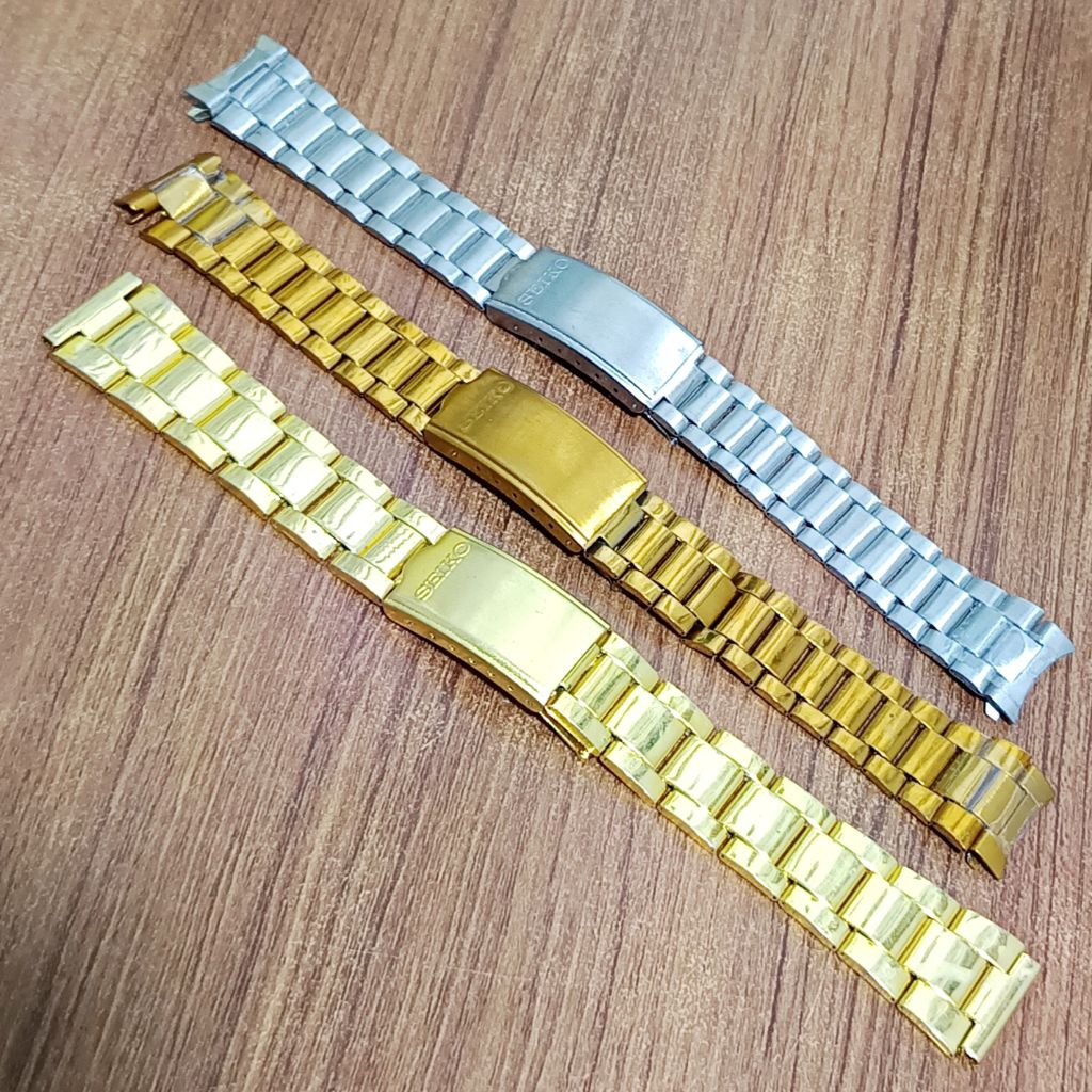 Rantai Jam Tangan stainless Seiko size 18mm