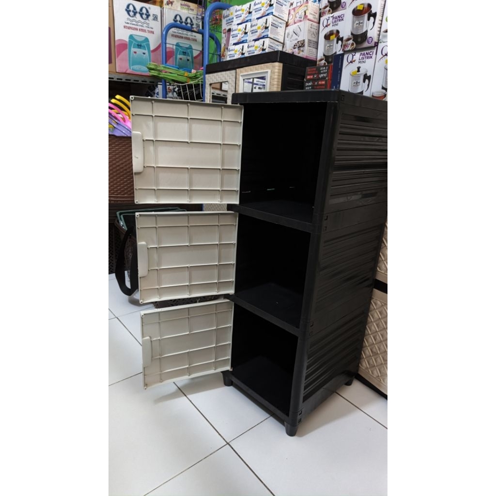 lemari locker box mini serbaguna single 3 susun