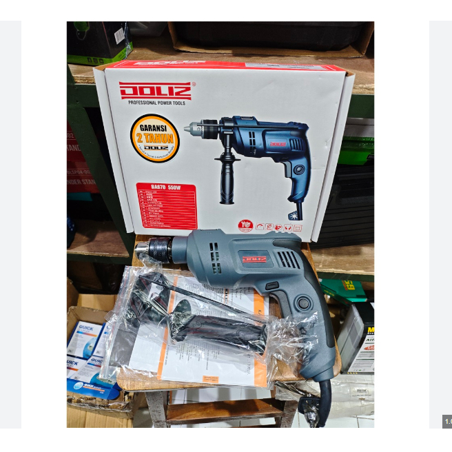 Mesin Bor Listrik Tembok 13mm DOLIZ BA670/ Bor Dinding Beton 13mm DOLIZ BA670 / Impact Drill 13mm DO