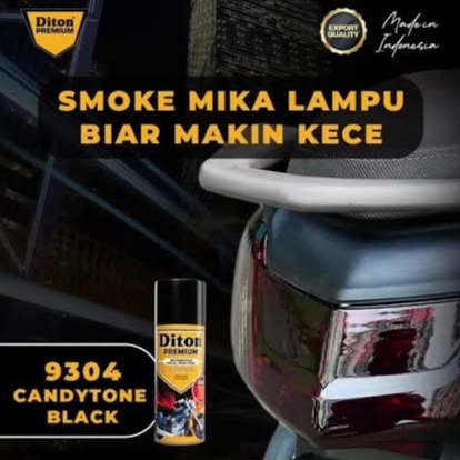 Pilox Diton Premium Hitam Paket Smoke Mika Lampu Black | Cat Semprot Body Motor Rangka Motor