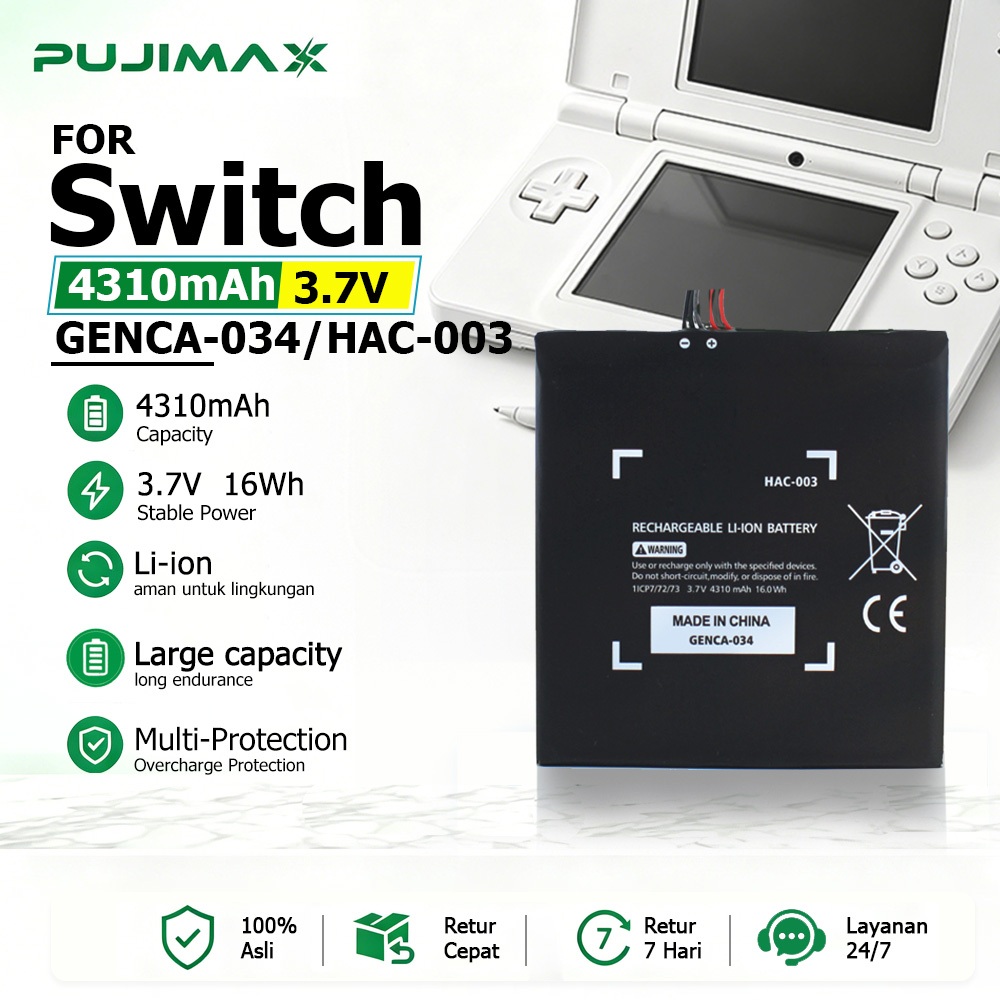 Baterai Switch 4310mAh Untuk Nintendo Switch V1 V2