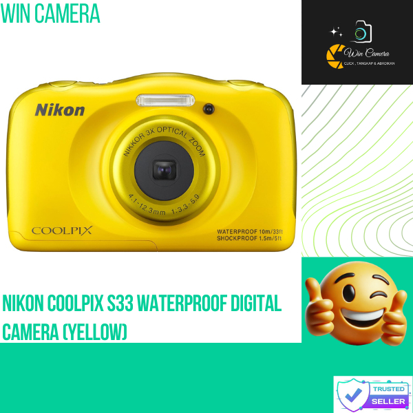 Nikon COOLPIX S33 Waterproof Digital Camera (Yellow) / coolpix s33