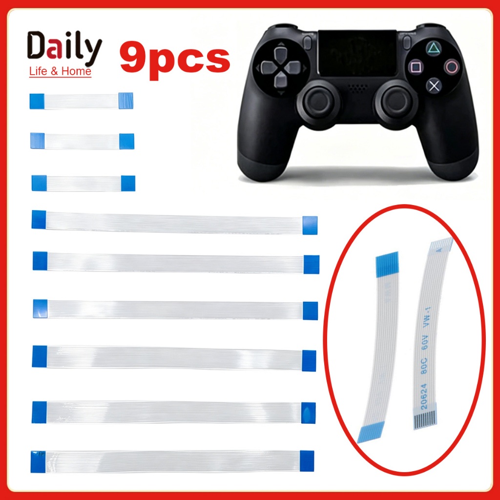 Kabel Flexible Controller PS4 Stick 10 12 14 Pin 9Set Fleksibel Cable Untuk Memperbaiki Rusak Stik G