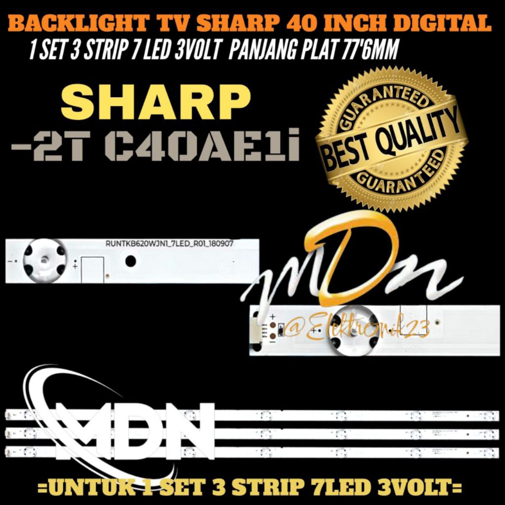BACKLIGHT TV SHARP 40 INCH DIGITAL 2T-C40AE1i BACKLIGHT TV DIGITAL 40 INCH