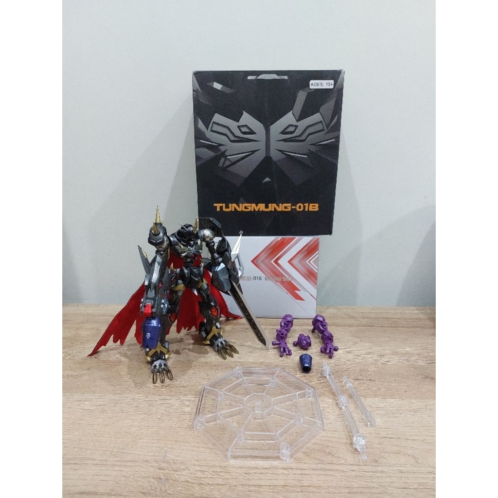Digimon Figure Tungmung-01B Omegamon Zward X Antibody Tung Mung 01 B Omegamon Black X Antibody