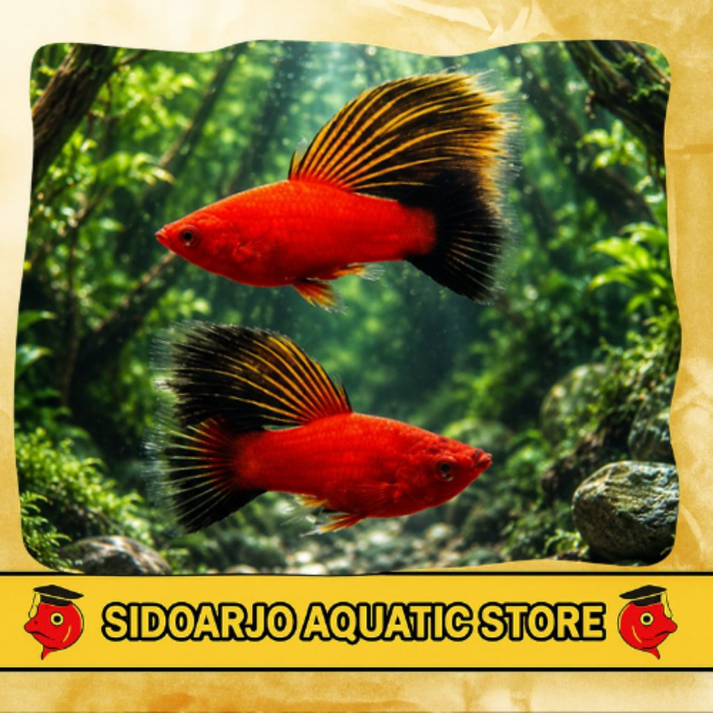 MINIMAL BELI 3 ITEM BOLEH JENIS LAIN HIASAN AKUARIUM PLATY CORAL HIFIN / PLATY CORAL HIGFIN / PLATY 