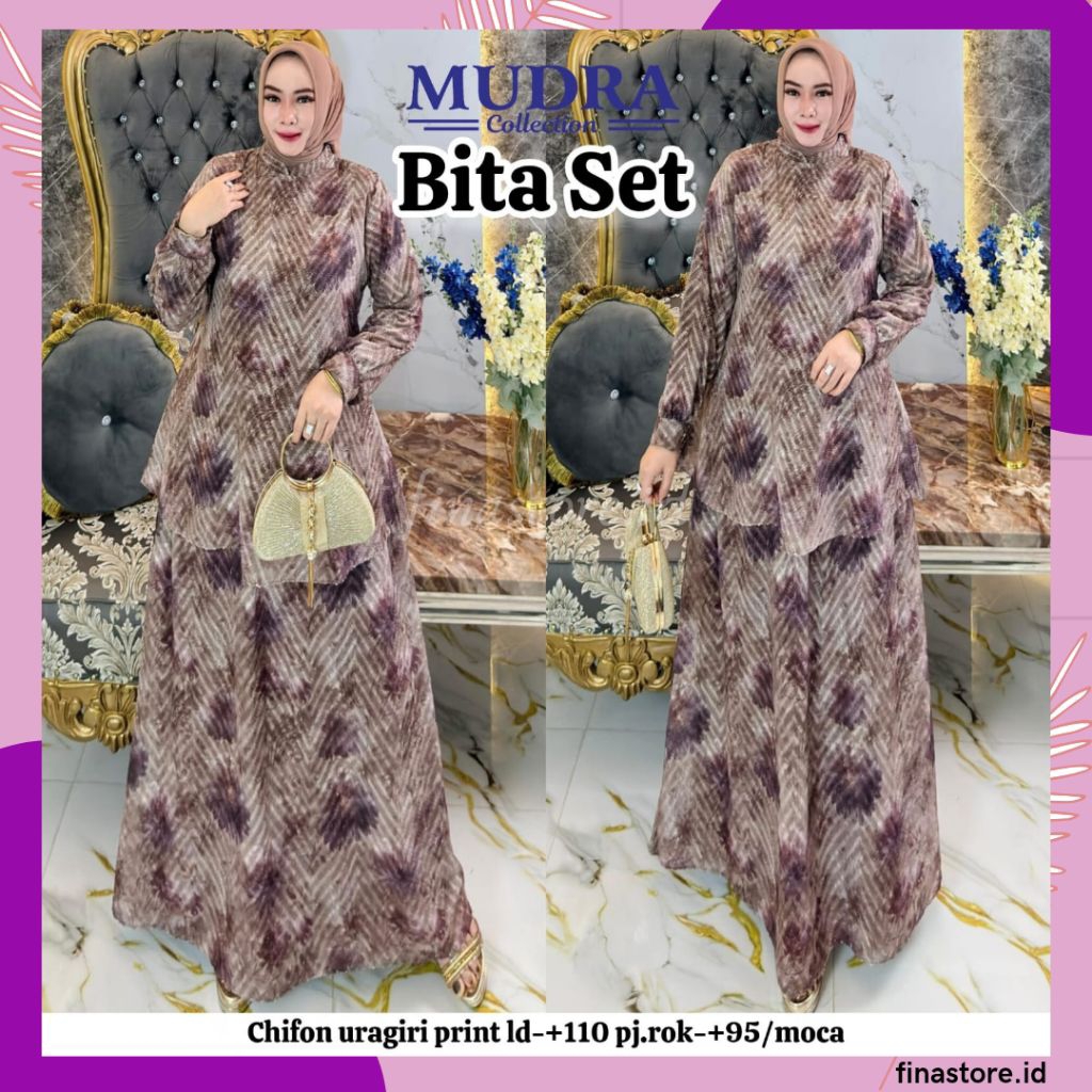 Gamis Mudra Collection / Gamis Terbaru / Gamis Wanita / Gamis Premium / Gamis Pesta / One Set / Sete