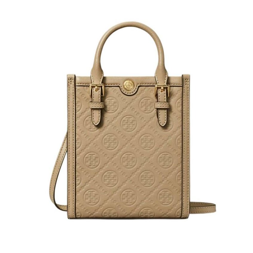 Tory Burch T Monogram Leather Mini Tote Bag