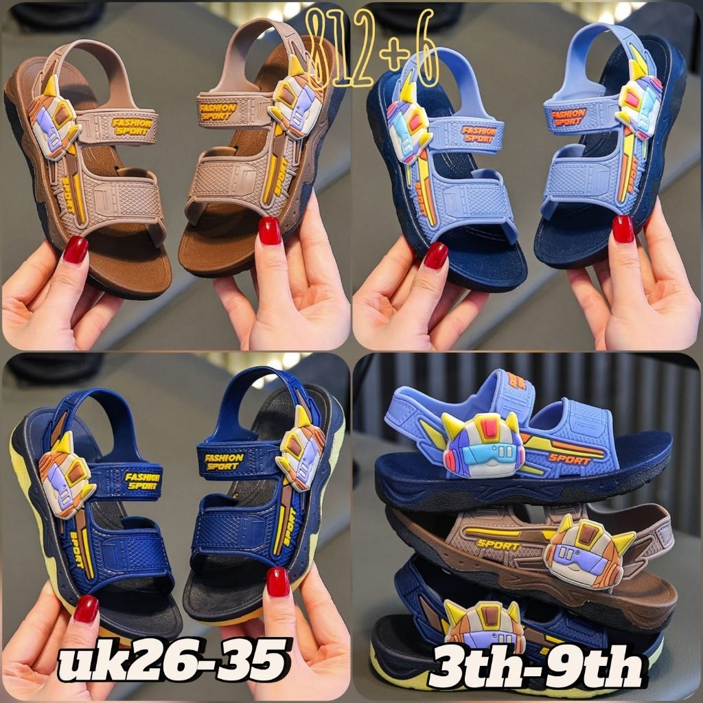 Sandal Slop Ban Dua Jelly Anak Laki-Laki Sandal Tali Belakang Terbaru - FLD812+6