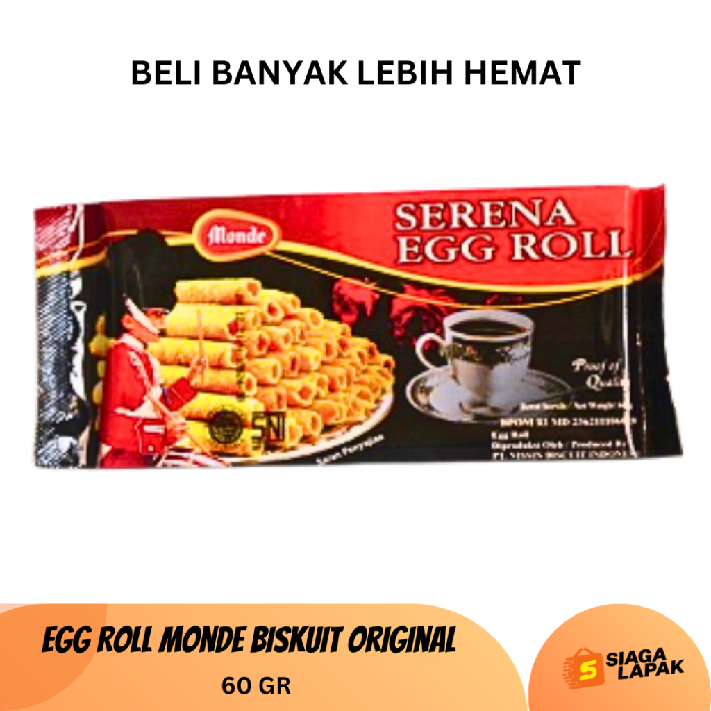 Egg Roll Monde Biskuit Original 60gr [BELI BANYAK LEBIH MURAH]