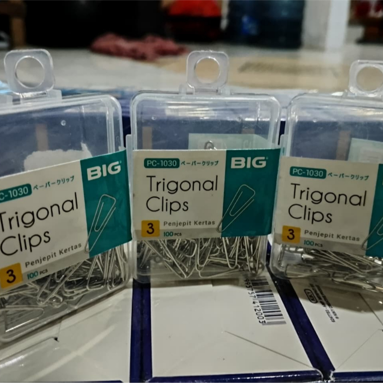 Paper klip BIG PC-1030 / Trigonal Clip BIG / penjepit kertas BIG Trigonal No3 (100pcs)