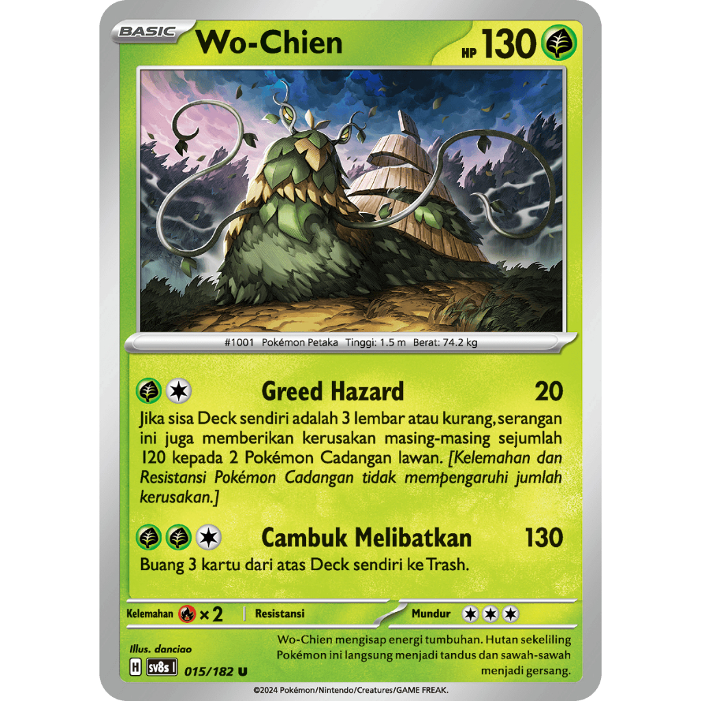 Pokemon Wo-Chien TCG Kartu Bulk Common
