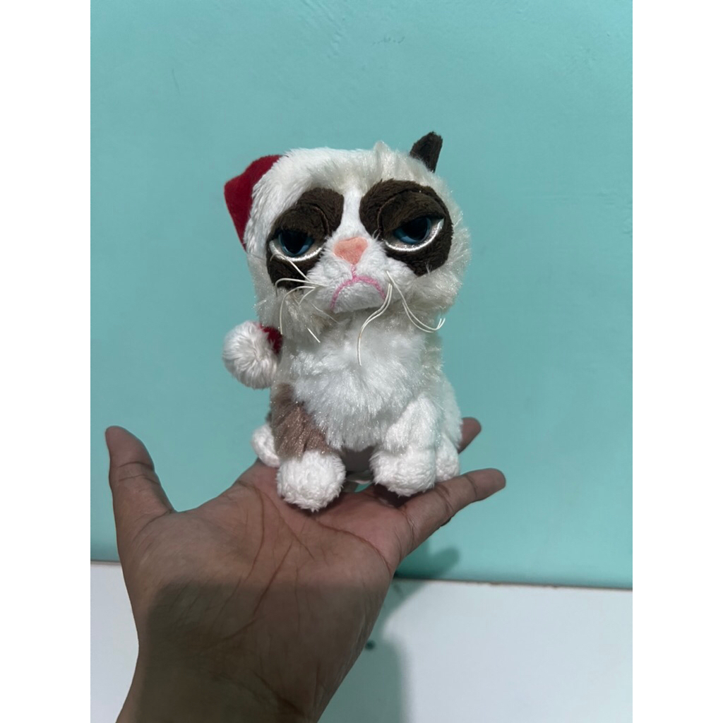 Boneka kuncing grumpy cat gund size kecil kostum boneka kucing lucu kucing gund kucing marah