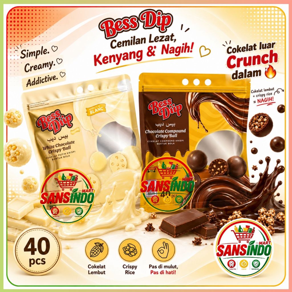 Bess Diip Chocolate 40 pcs | Bess Diip White Chocolate 40 pcs